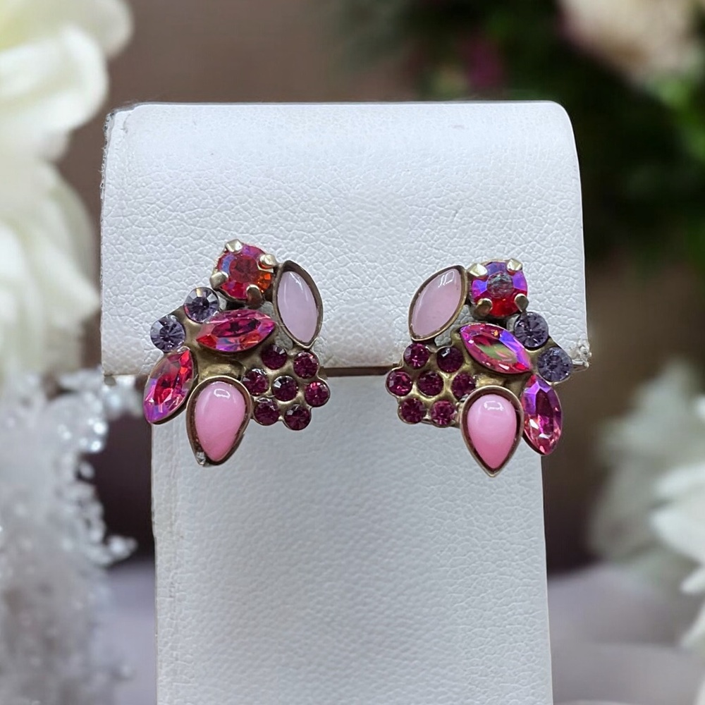 🌺Vintage Sorrelli Crystal/Rhinestone Earrings - Picture 5 of 10